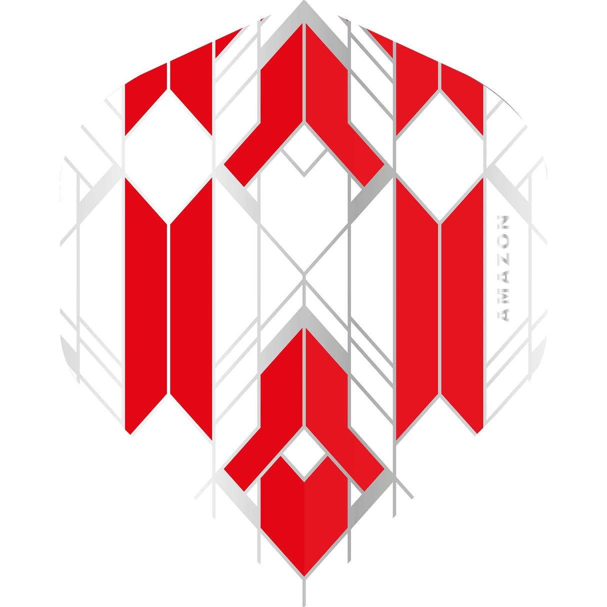 *Amazon Glaze Dart Flights - No2 - Std - White Red