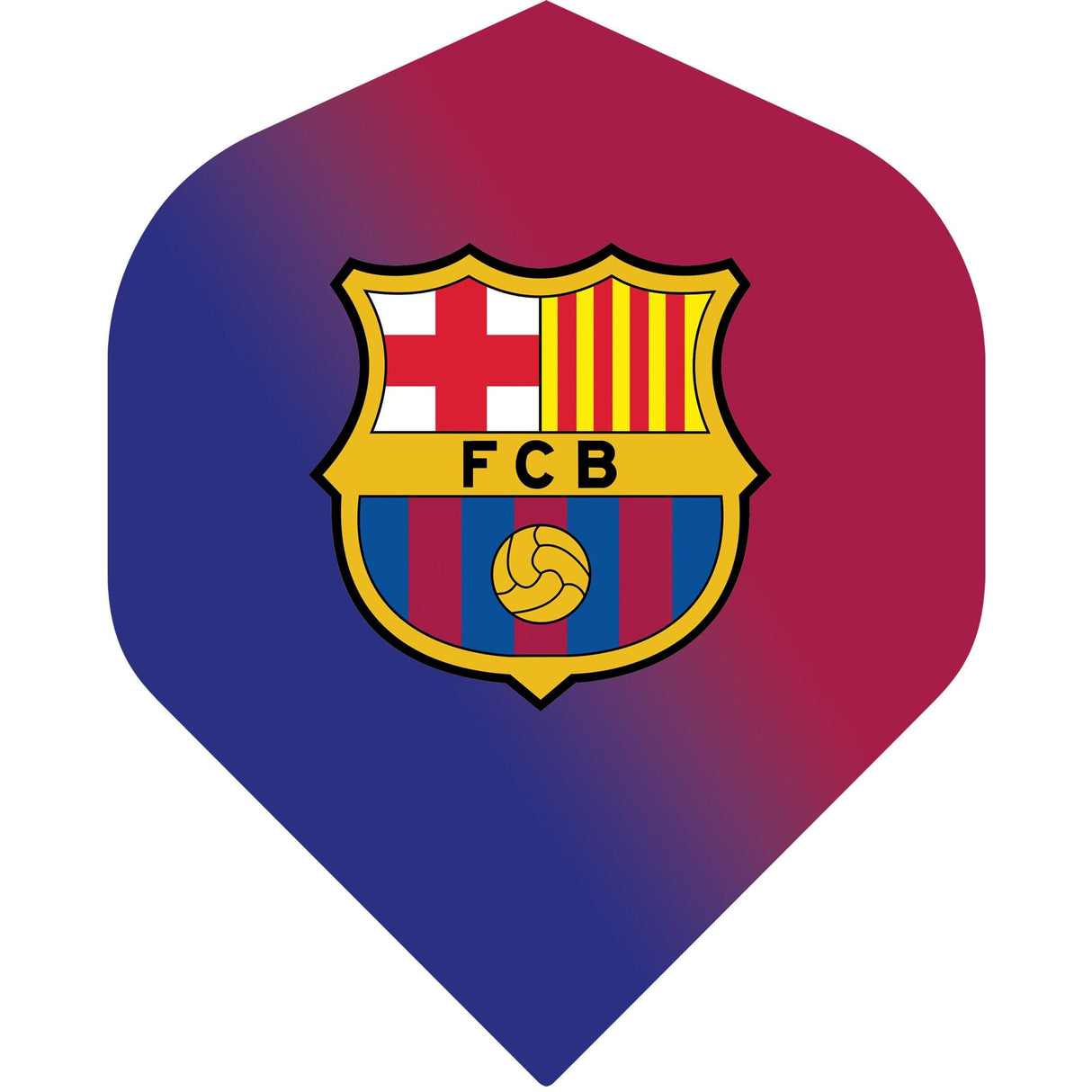 *FC Barcelona - Official Licensed BARÇA - Dart Flights - No2 - Std - F3 - Shaded with Crest