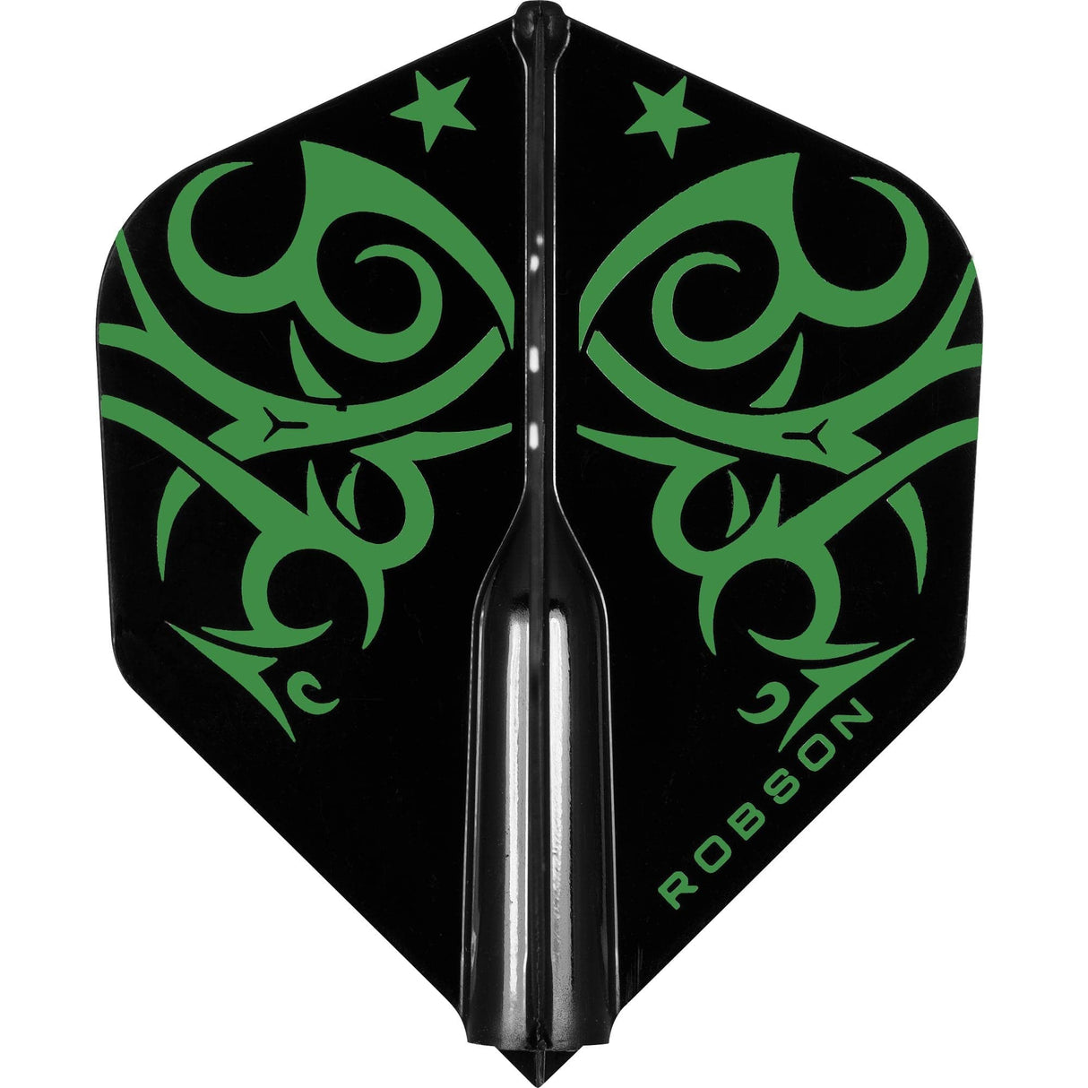 Robson Plus Dart Flights - for all shafts - Std No2 - Tribe Green