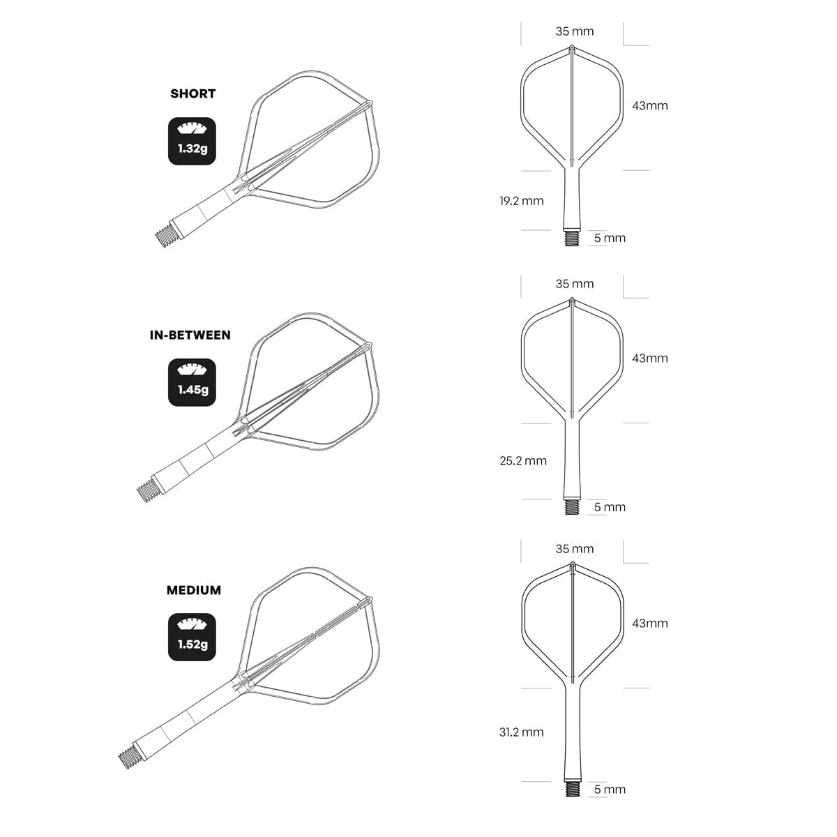 Shot Flight Deck - One Piece Dart Flight and Shaft System - Green