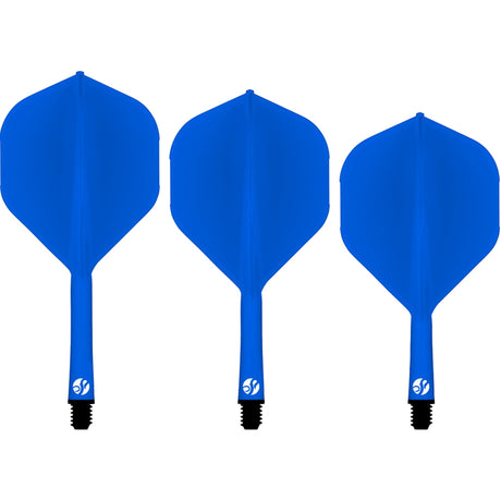 Shot Flight Deck - One Piece Dart Flight and Shaft System - Blue