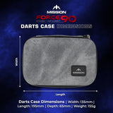 Mission Force 90 Dart Case - EVA Moulded Wallet - Limited Edition - Large - Grey Denim