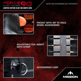 Mission Force 90 Dart Case - EVA Moulded Wallet - Limited Edition - Slim - Grey Denim