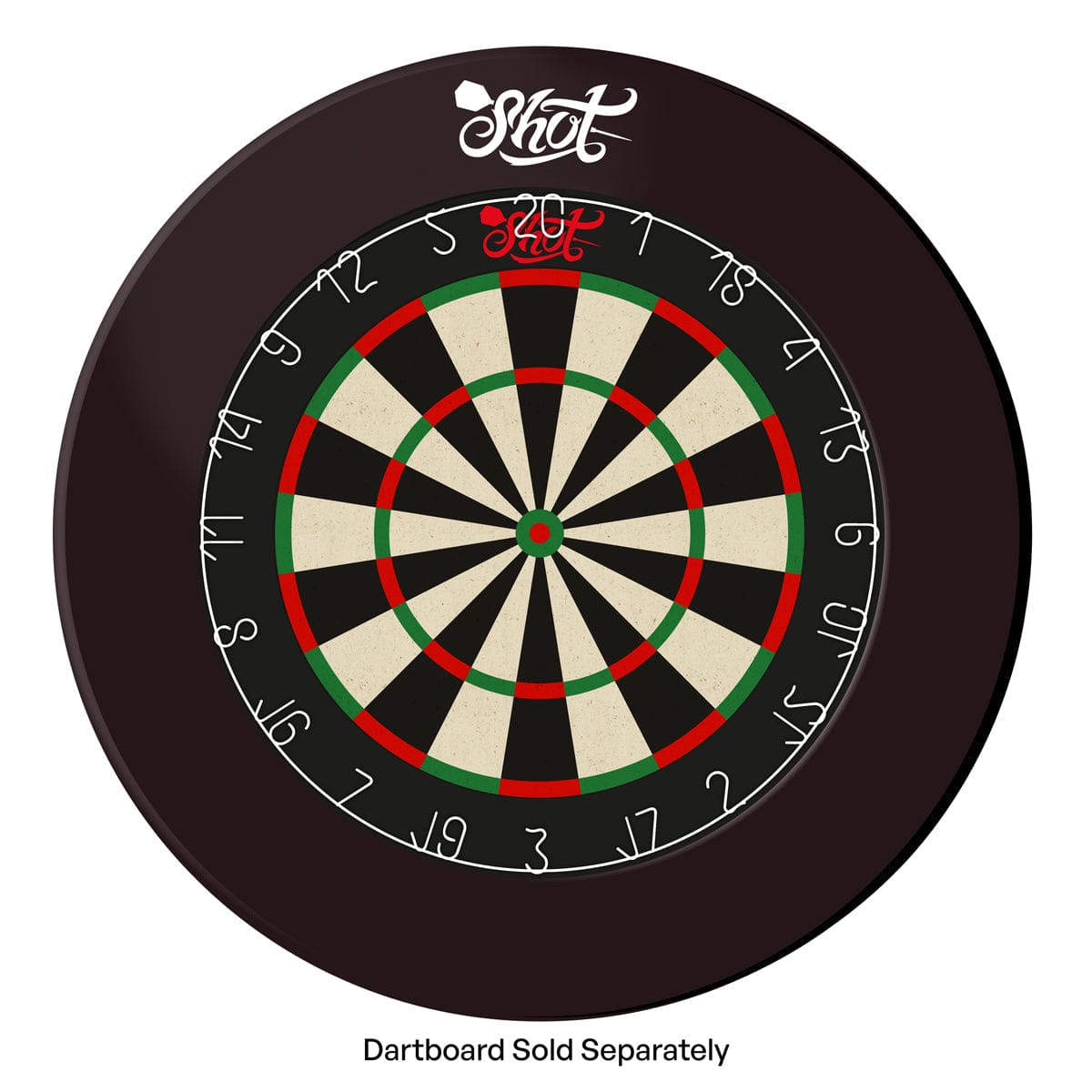 Shot EVA Dartboard Surround - 4-pieces - Black