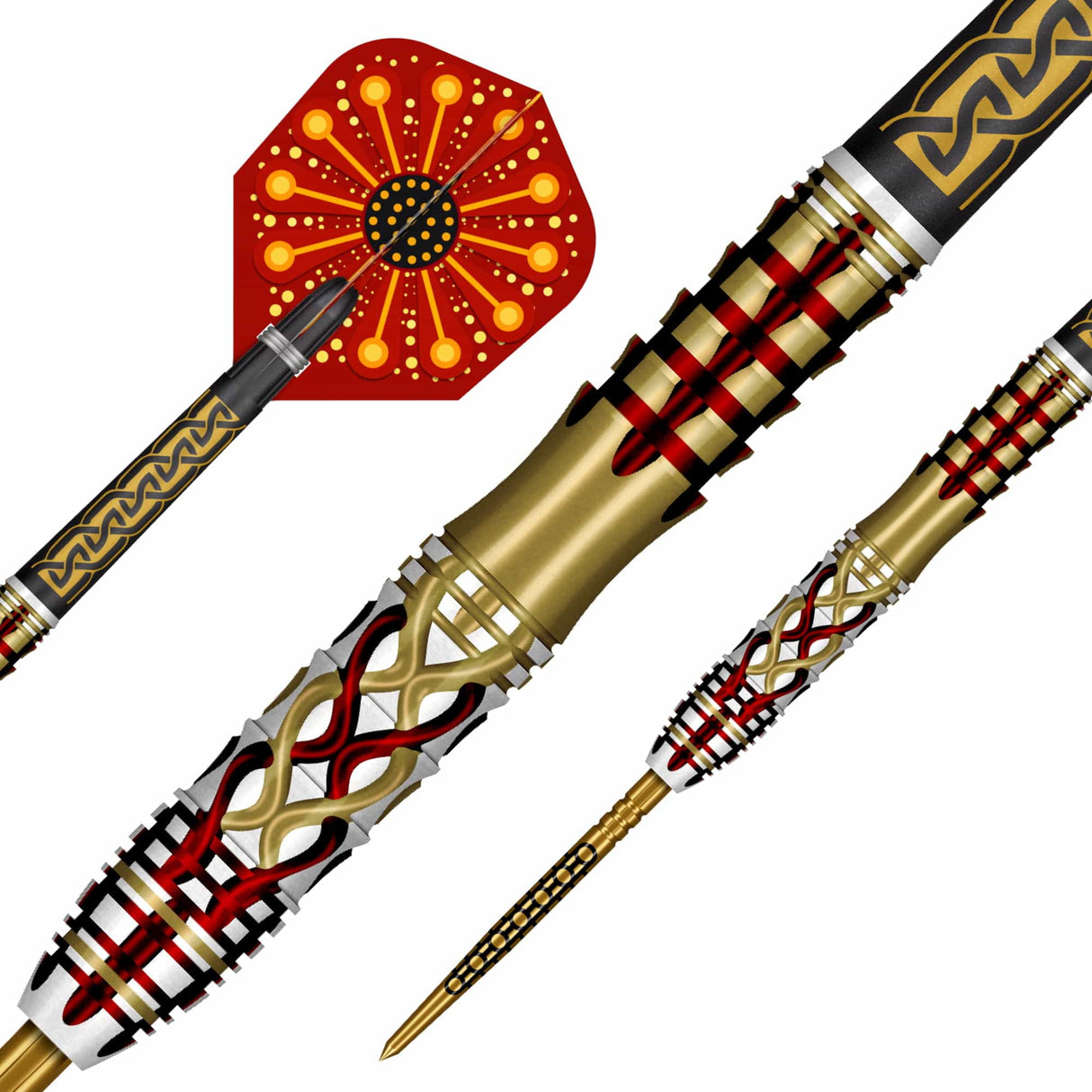 Shot Goths Darts -Steel Tip - 95% Tungsten - Alaric