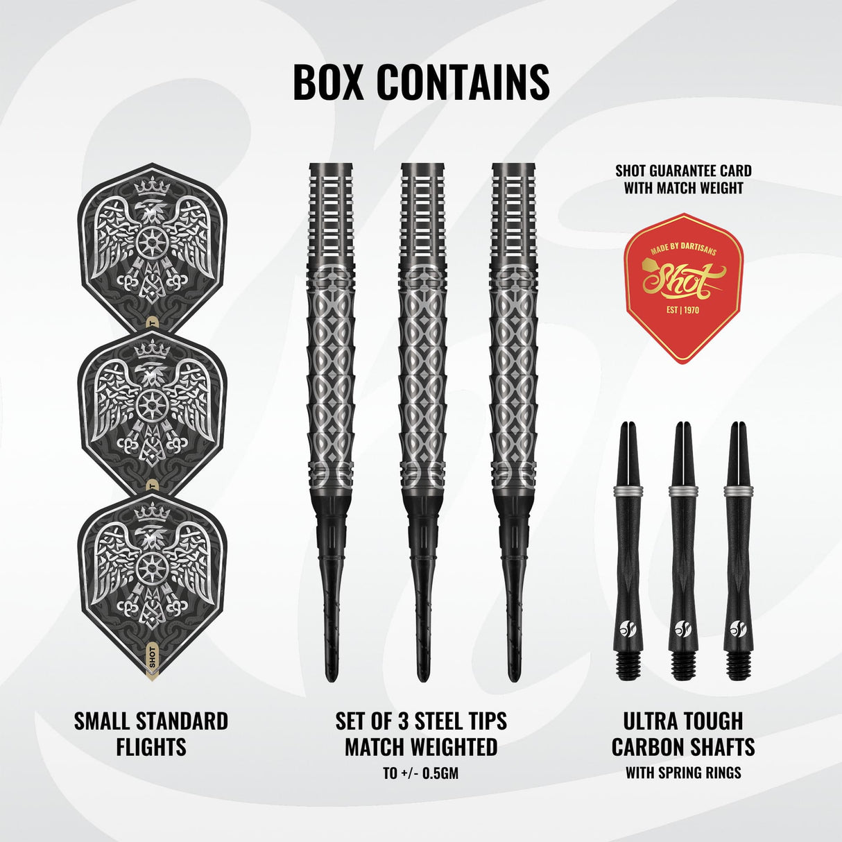 Shot Goths Darts -Soft Tip - 90% Tungsten - Wulfaz 20g