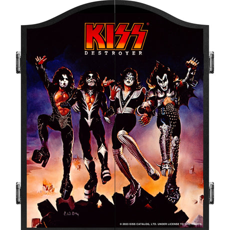 Kiss Dartboard Cabinet - Official Licensed - C1 - Premium Black - Destroyer