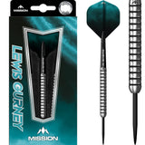 *Mission Lewis Gurney Darts - Steel Tip - 95% Tungsten - Silver-Black Rings