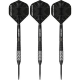 Legend Darts - Steel Tip - Revolution Series - B24 - Black - Taper Back Ring & Milled Cut