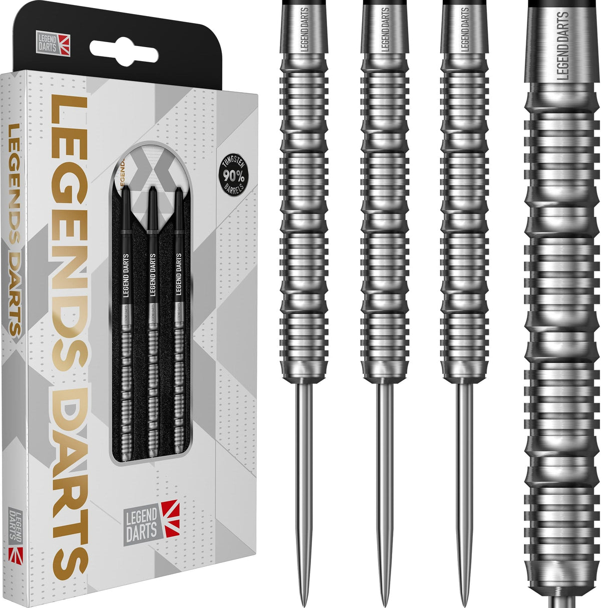 Legend Darts - Steel Tip - 90% Tungsten - Pro Series - V17 - Quad Ring