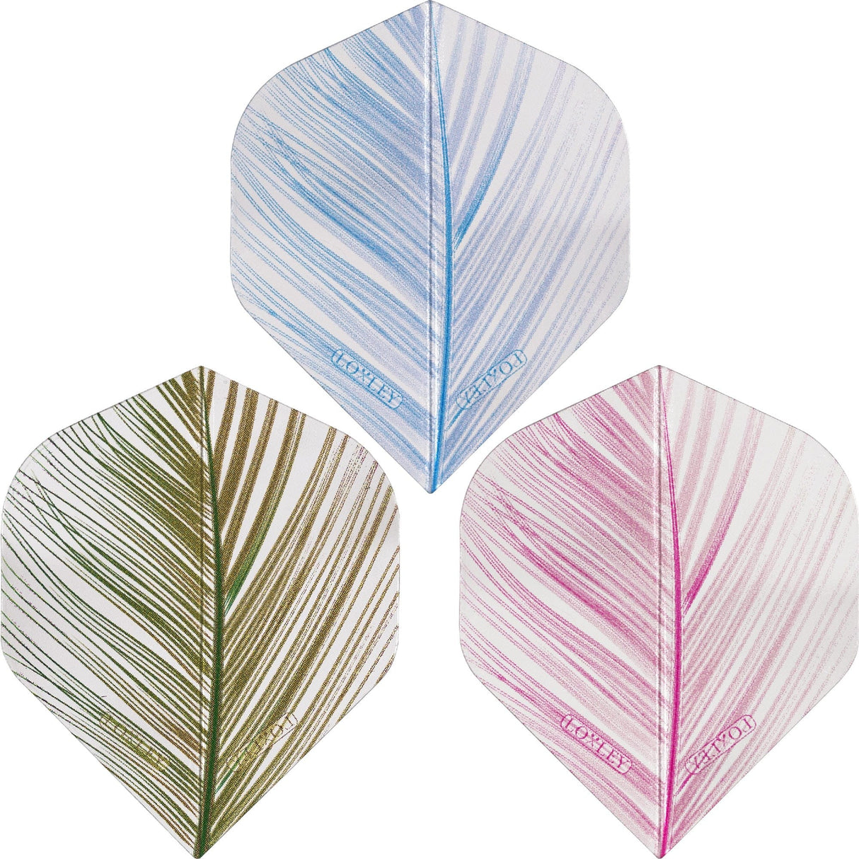 *Loxley Dart Flights - Feather 100 - No2 - Std - Transparent - Blue