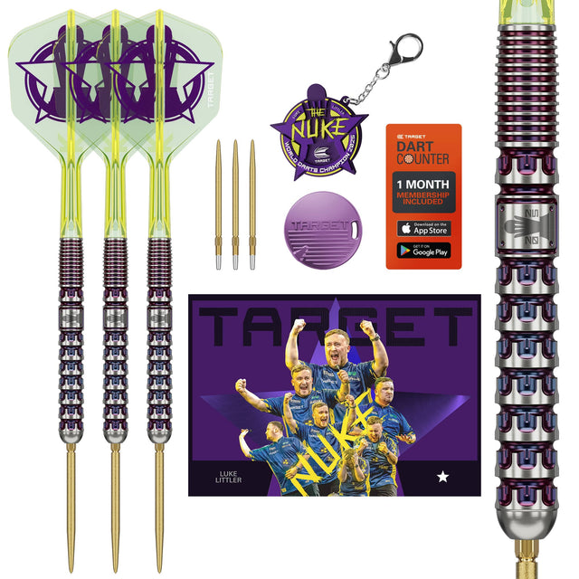 Target Luke Littler Darts - Steel Tip - 90% Tungsten - World Champion 23g