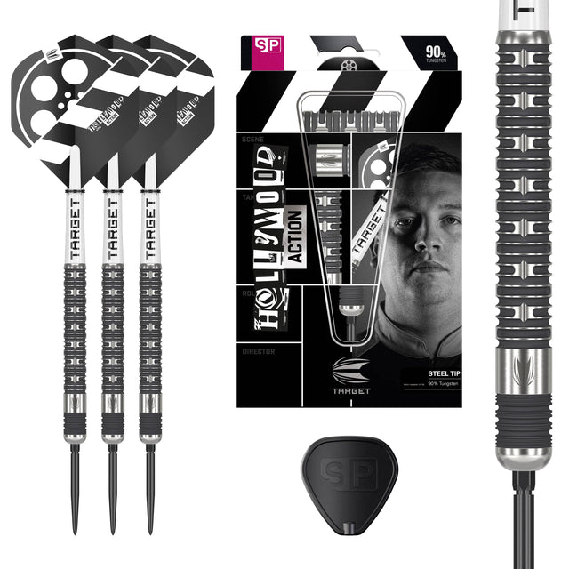 Target Chris Dobey Darts - Steel Tip - 90% Tungsten - Hollywood Action