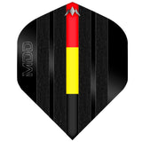 Mission Solo Dart Flights - 100 Micron - Standard No2 - Mike De Decker - Black