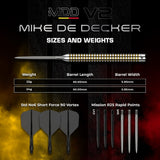 Mission Mike De Decker R2.5 Darts - Steel Tip - 95% Tungsten - V2