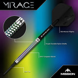 Mission Mirage Darts - Soft Tip - 90% Tungsten 20g
