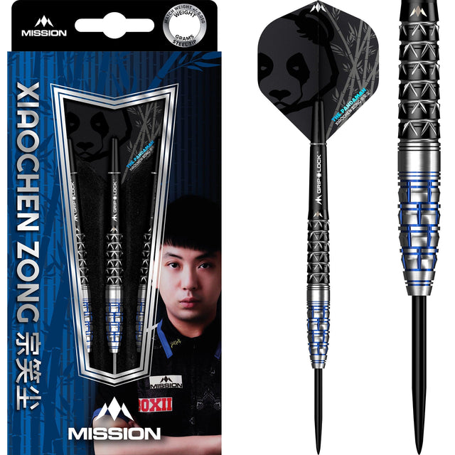 *Mission Xiaochen Zong Darts - Steel Tip - Pandaman - Black & Blue 22g