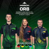 Mission Darts Orb Dart Shirt - Collarless - Lightweight - Black & Green - Youth