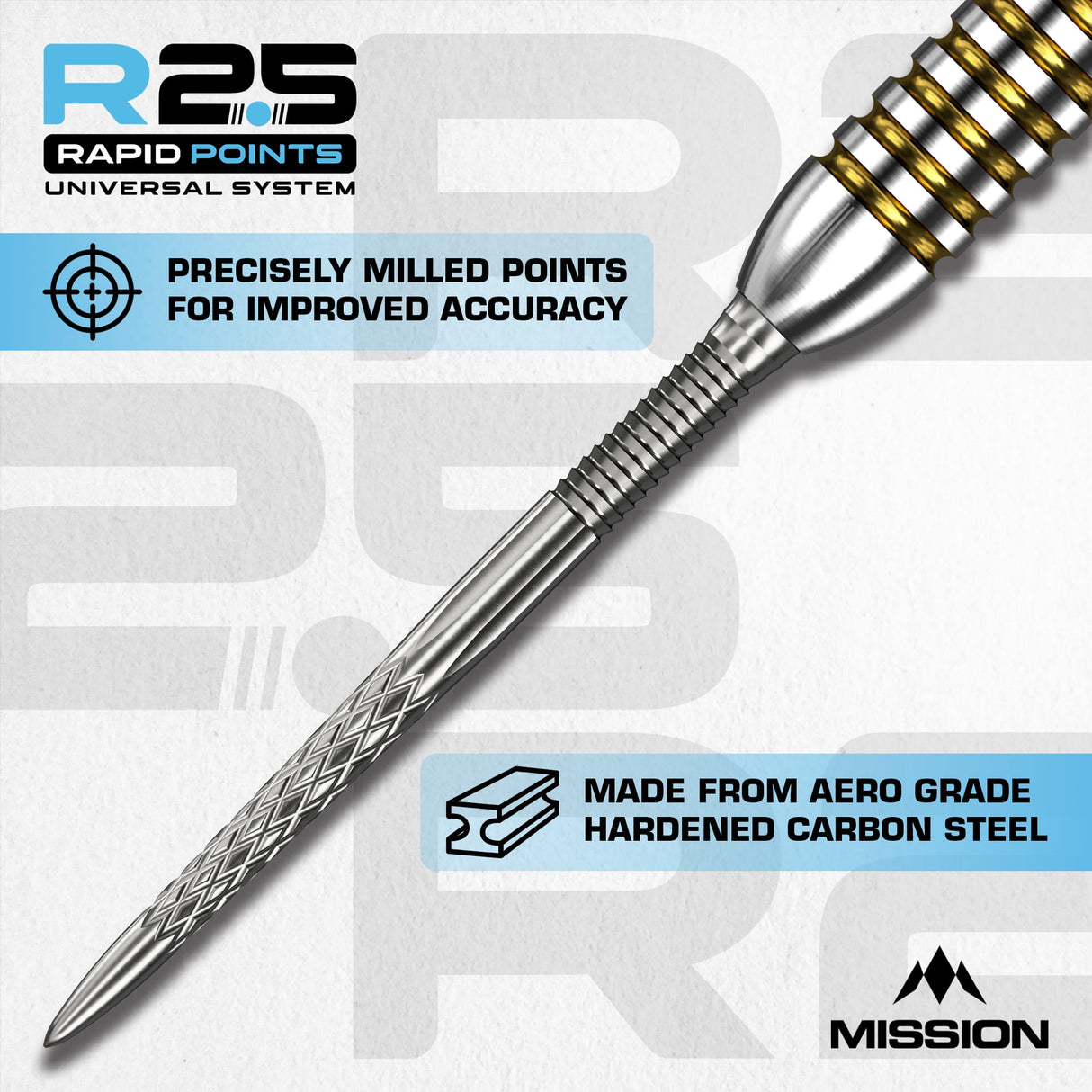 Mission R2.5 Rapid Dart Points - Steel Tip - DSX