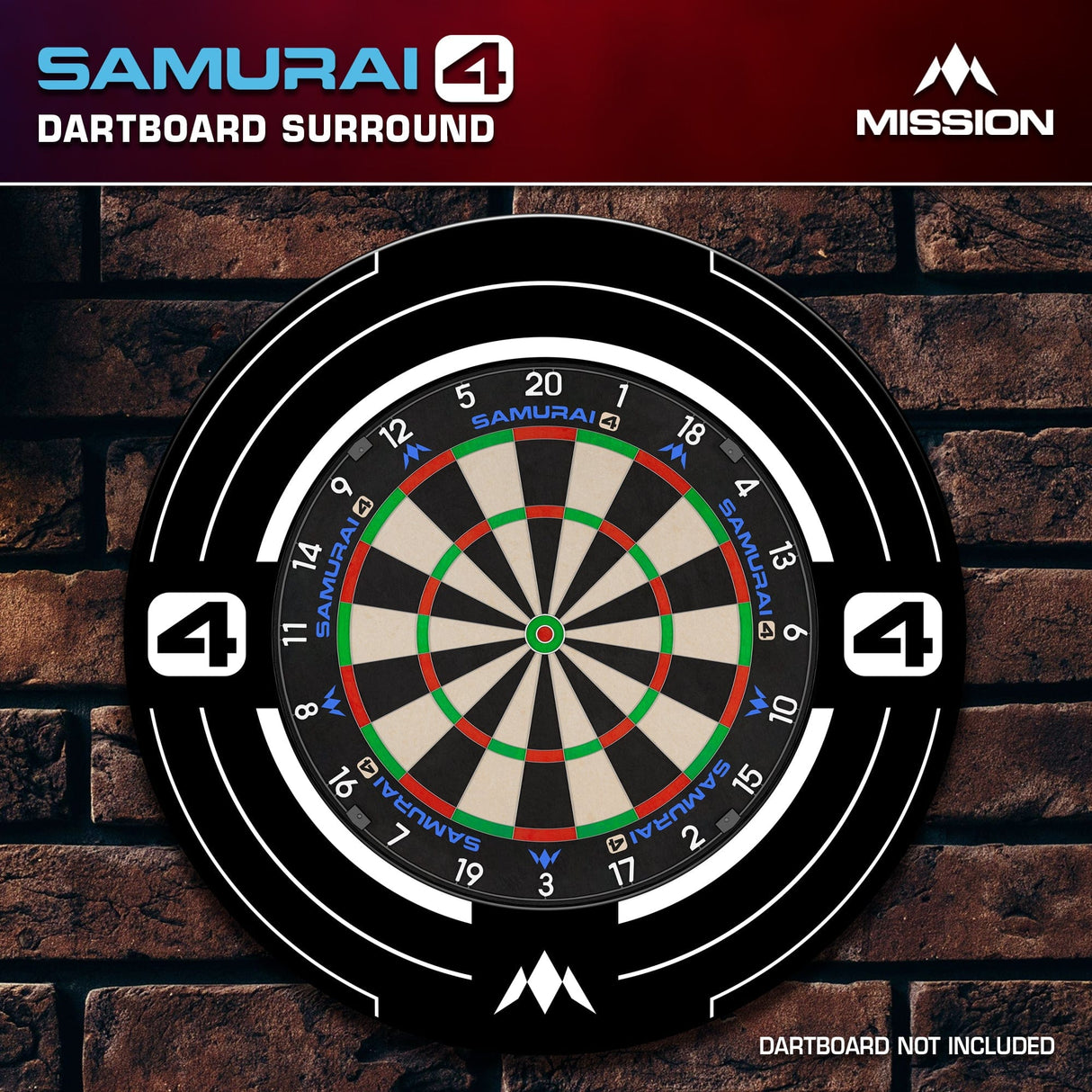 Mission Darts Samurai 4  Surround - White Edition