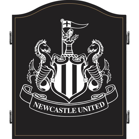 Newcastle United FC - Official Licensed - Dartboard Cabinet - C1 - Black Mono Crest