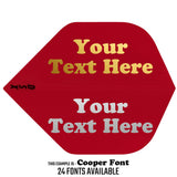 Personalised Flights - Extra Strong - Hot Foil - 5 Sets - Std - Red