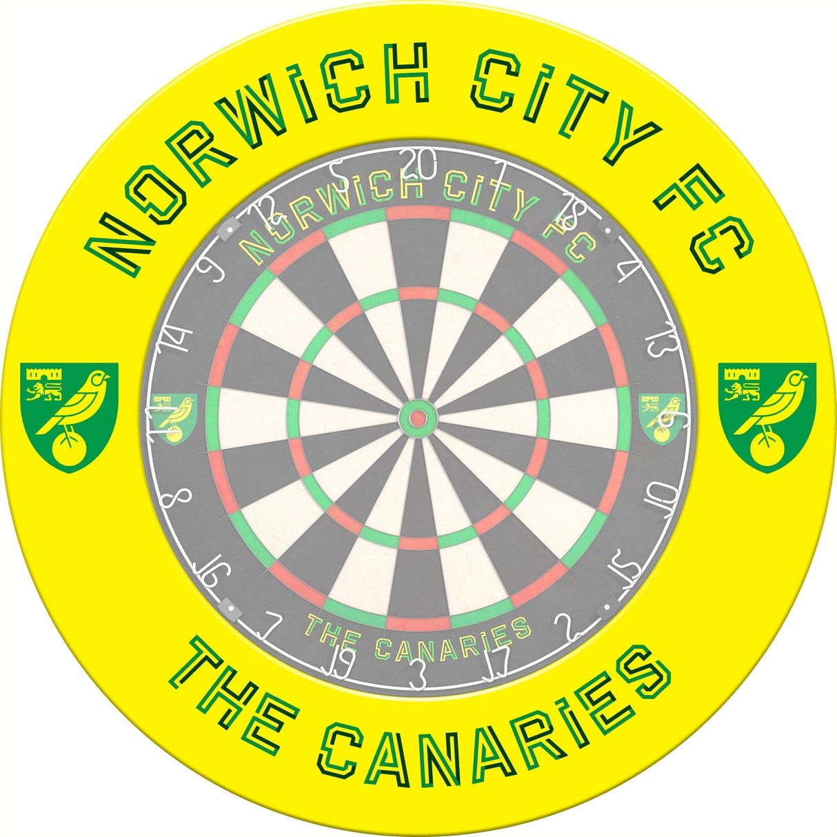 Norwich City FC - Official Licensed - The Canaries - Dartboard Surround - S3 - Yellow