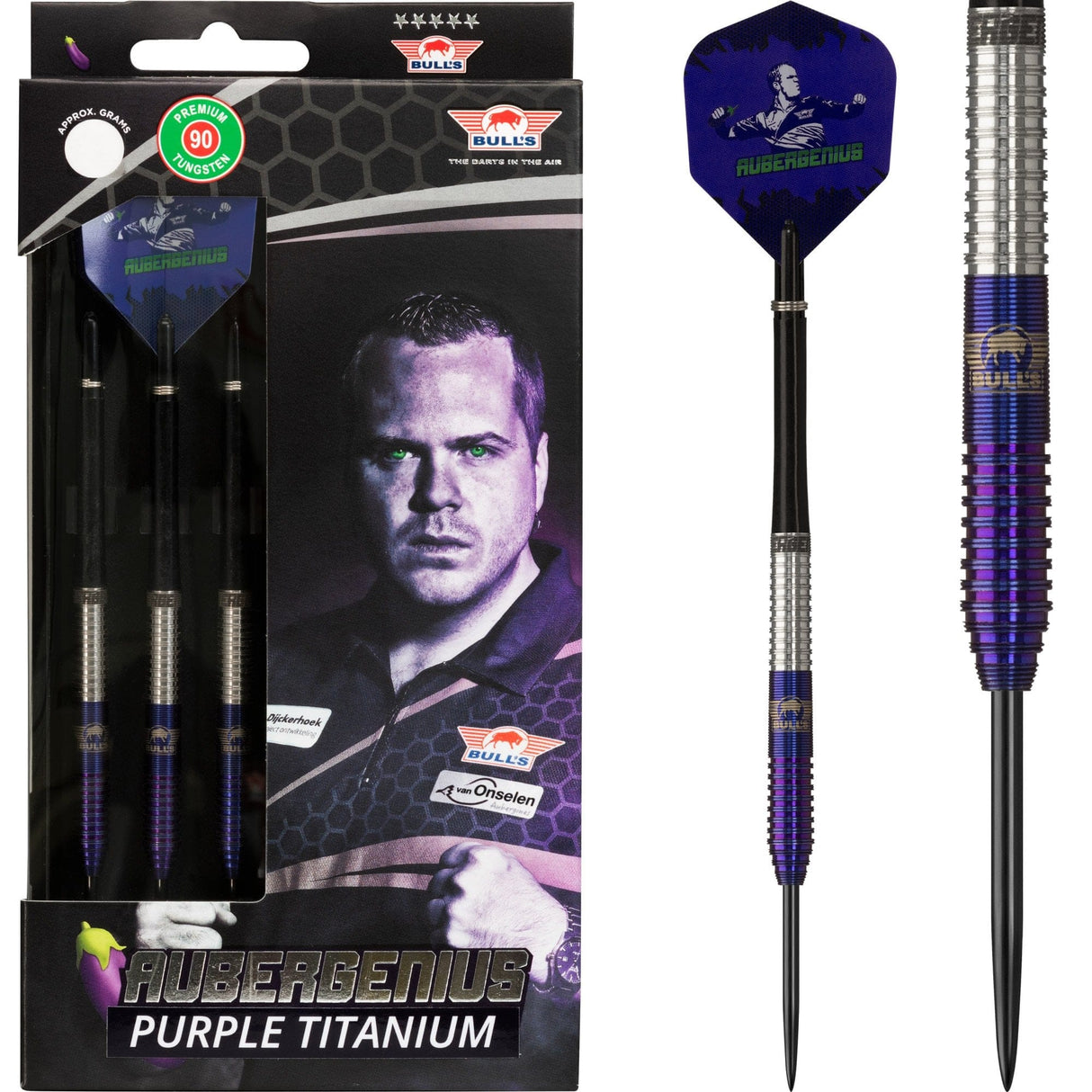 *Bulls Dirk van Duijvenbode Darts - Steel Tip - Aubergenius 22g