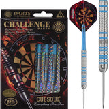 *Cuesoul - Steel Tip Tungsten Darts - Challenge - Multi Ring - Double Ring - Blue 22g
