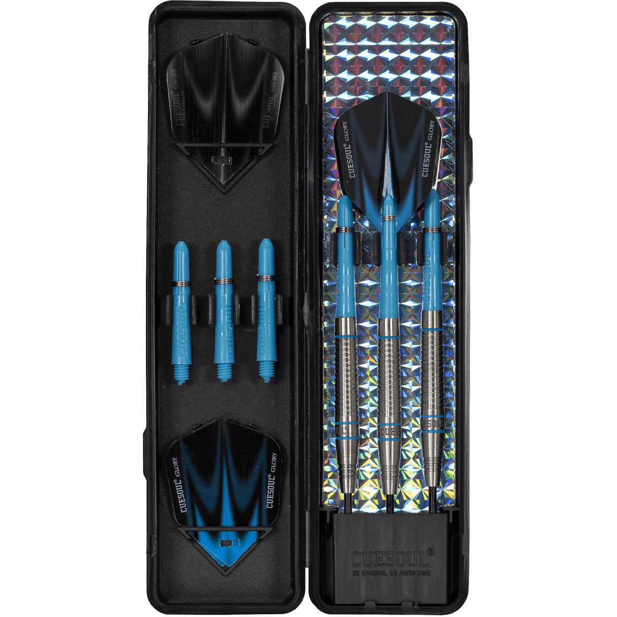 *Cuesoul - Steel Tip Tungsten Darts - Glory - Blue Grooves - Shark