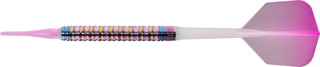*Cuesoul - Soft Tip Tungsten Darts - Pink Gem Stone - Oil Paint Finish 20g