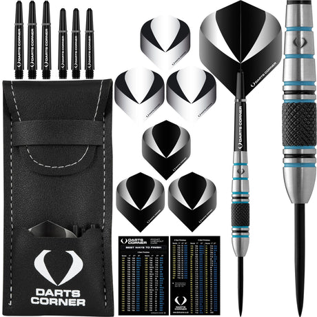 *Darts Corner Marine Darts - Steel Tip - M5 - Aqua Black 21g