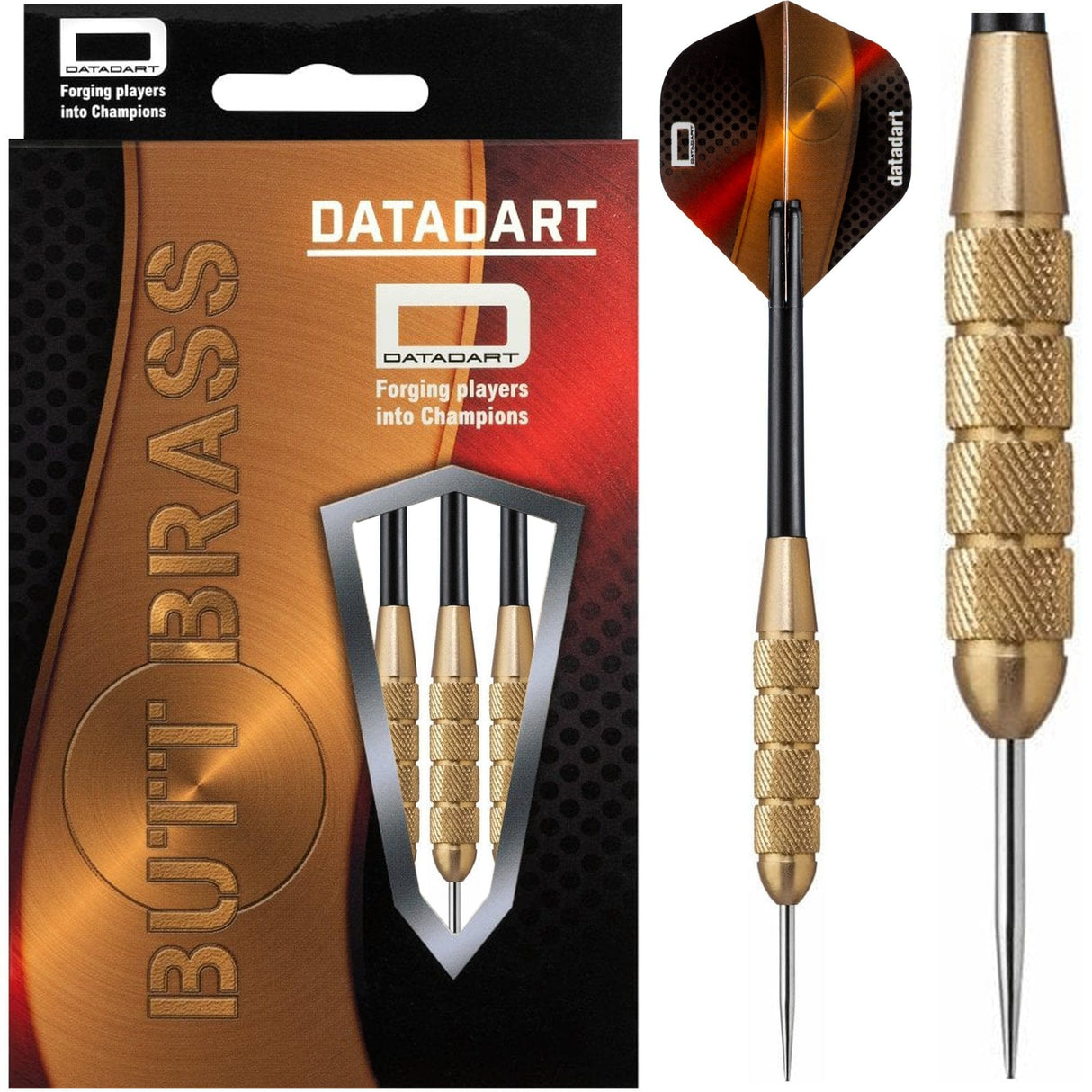Datadart Butt Brass Darts - Steel Tip Brass - Knurled - 26g 26g