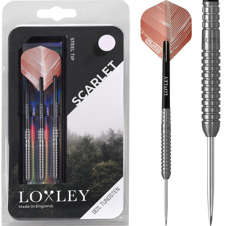 *Loxley Scarlet Darts - Steel Tip - Ringed - 24g 24g