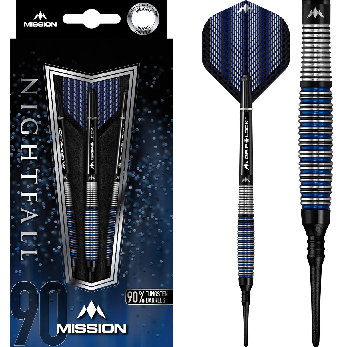 *Mission Nightfall Darts - Soft Tip - M4 - Curved 19g