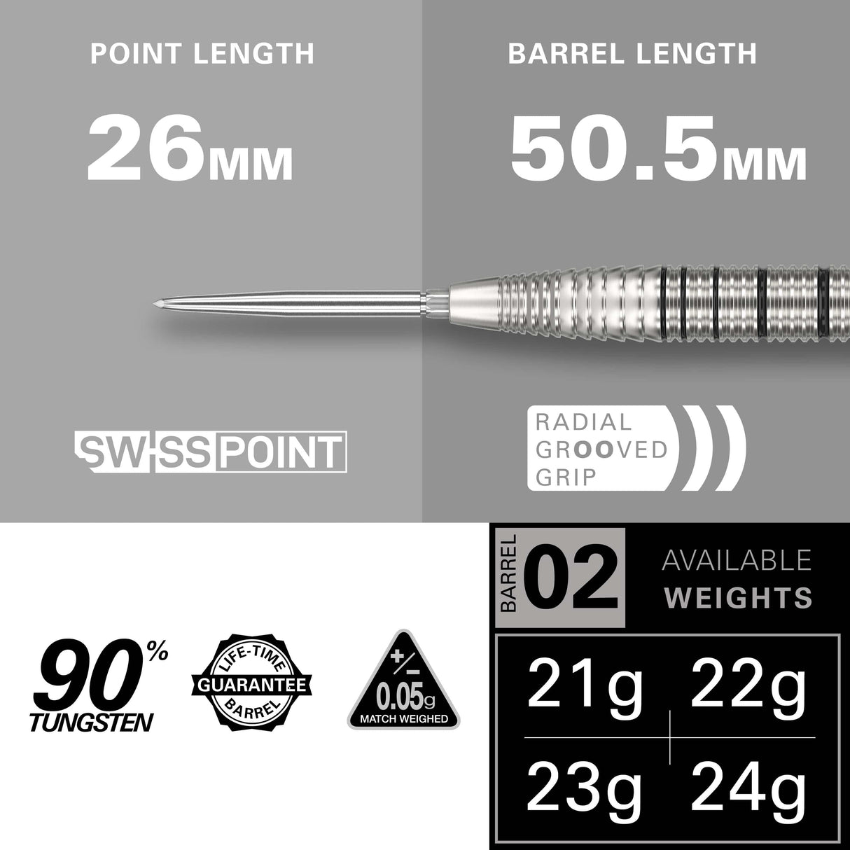 Target Exo Darts - Steel Tip - 90% Tungsten - 02