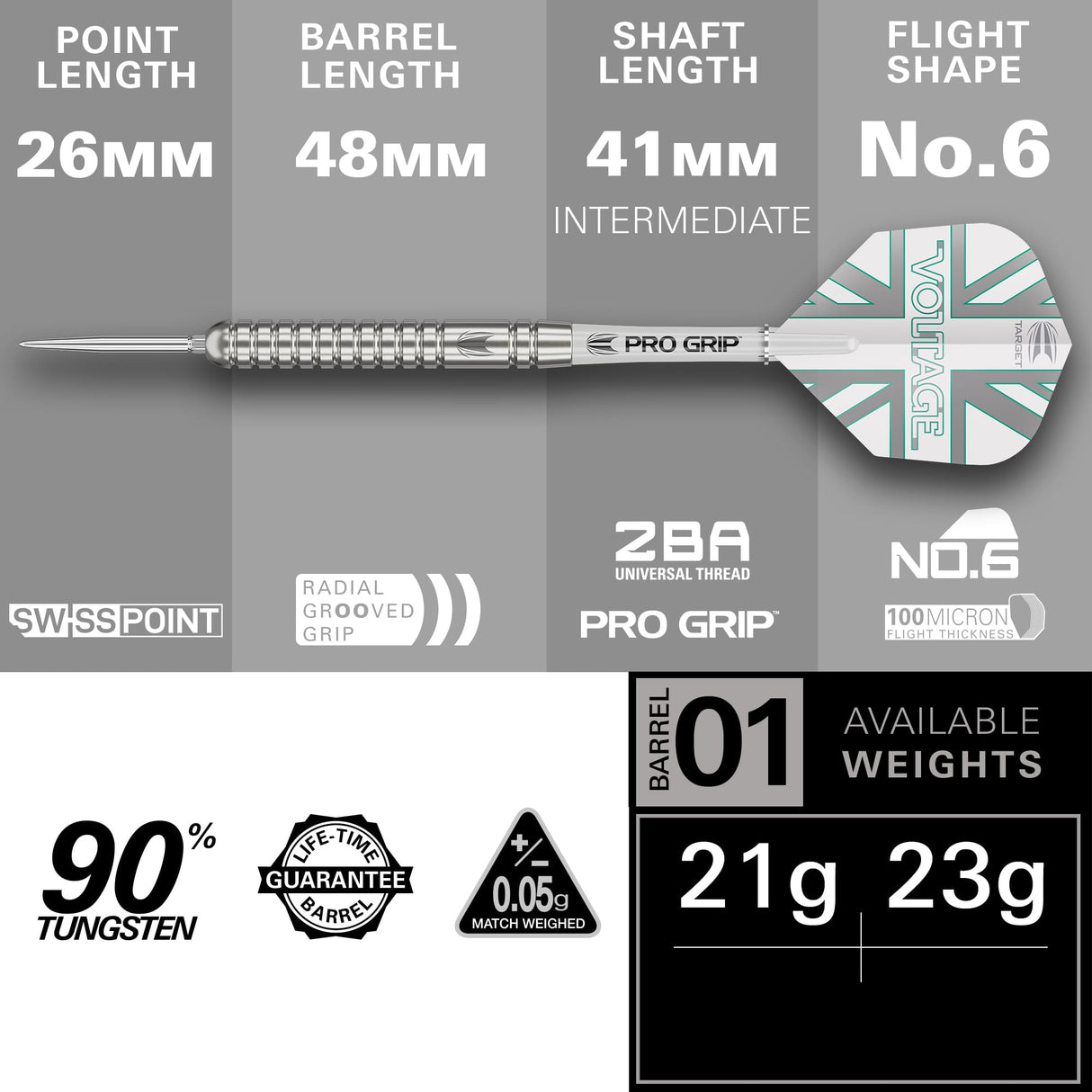 Target Rob Cross Darts - Steel Tip - 90% Tungsten - G1