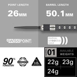 Target Chris Dobey Darts - Steel Tip - 90% Tungsten - Hollywood Action