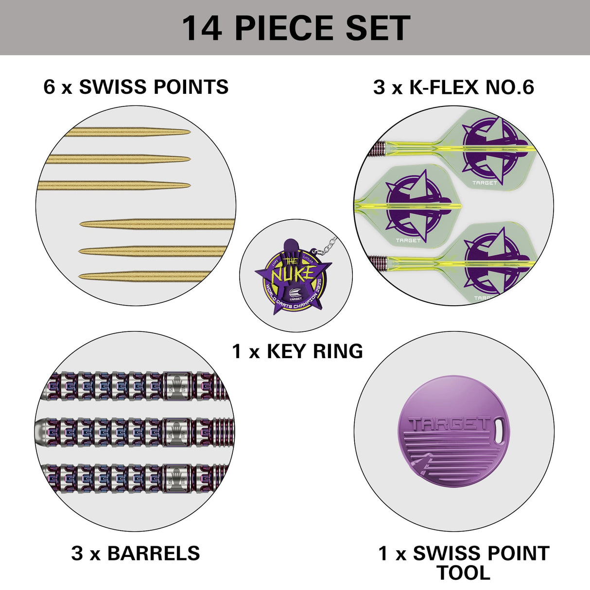 Target Luke Littler Darts - Steel Tip - 90% Tungsten - World Champion 23g