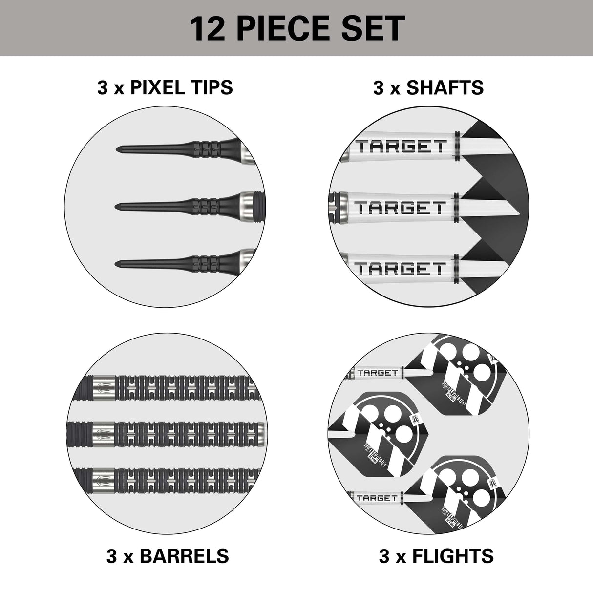 Target Chris Dobey Darts - Soft Tip - 90% Tungsten - Hollywood Action 20g