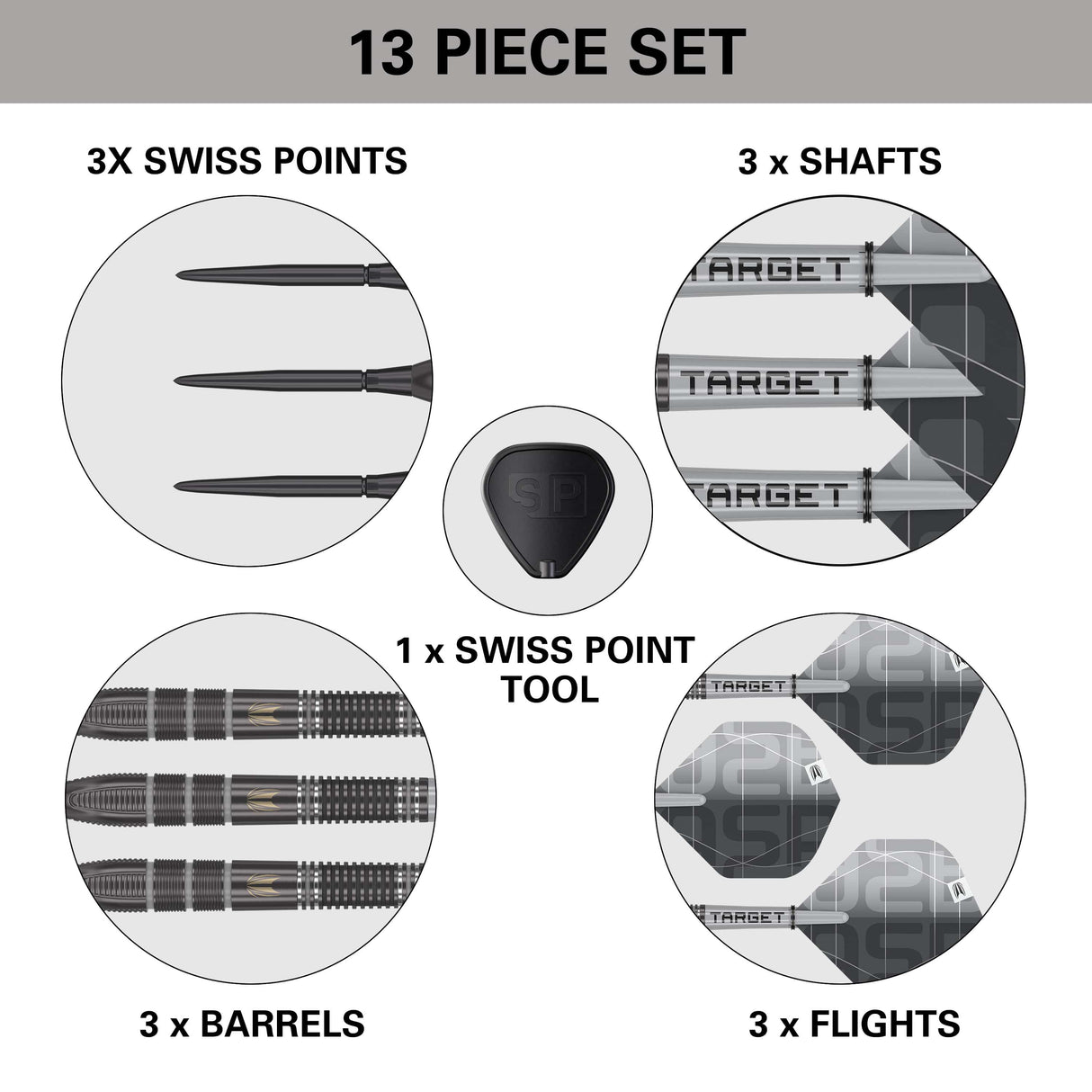 Target Nathan Aspinall Darts - Steel Tip - 90% Tungsten - Echo