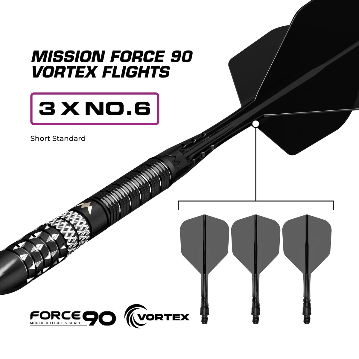 Mission Quantum R2.5 Darts - Steel Tip - 95% Tungsten