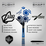 Red Dragon Luke Humphries Darts - Steel Tip - 90% Tungsten - TX5