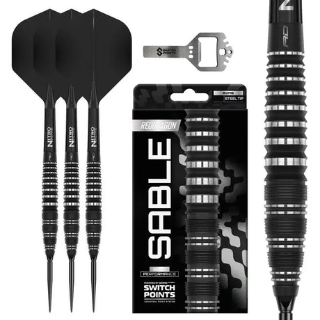 Red Dragon Sable Darts - Steel Tip - 90% Tungsten - Bomb