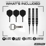 Red Dragon Sable Darts - Steel Tip - 90% Tungsten - Torpedo