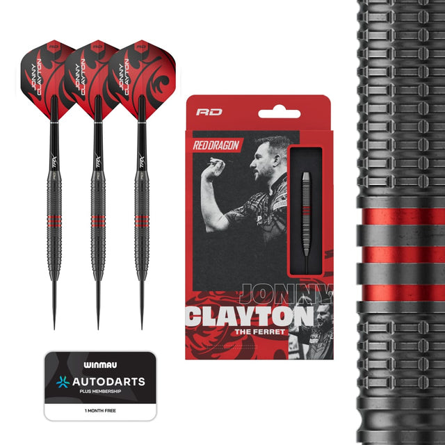 Red Dragon Jonny Clayton Darts - Steel Tip - Brass - Core 21g