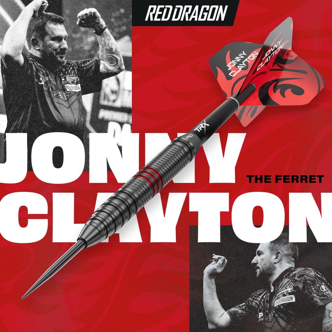 Red Dragon Jonny Clayton Darts - Steel Tip - Brass - Core 21g