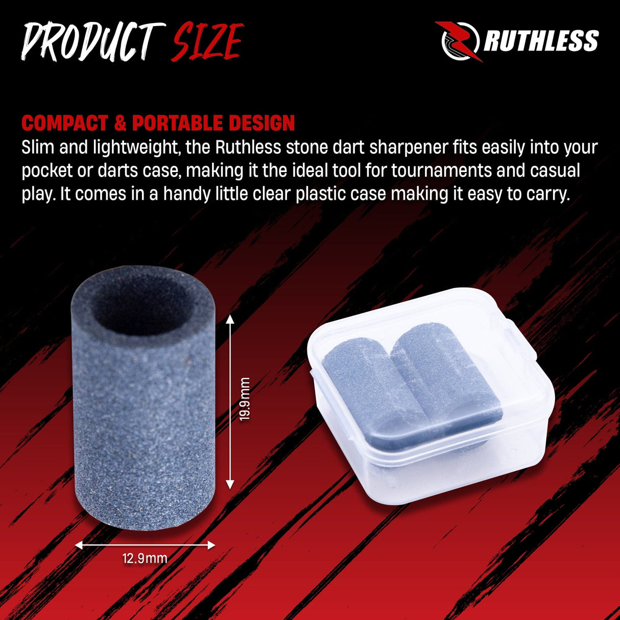 Ruthless Dart Sharpener - Mini Round Stone - Value Pack - 3 Pieces