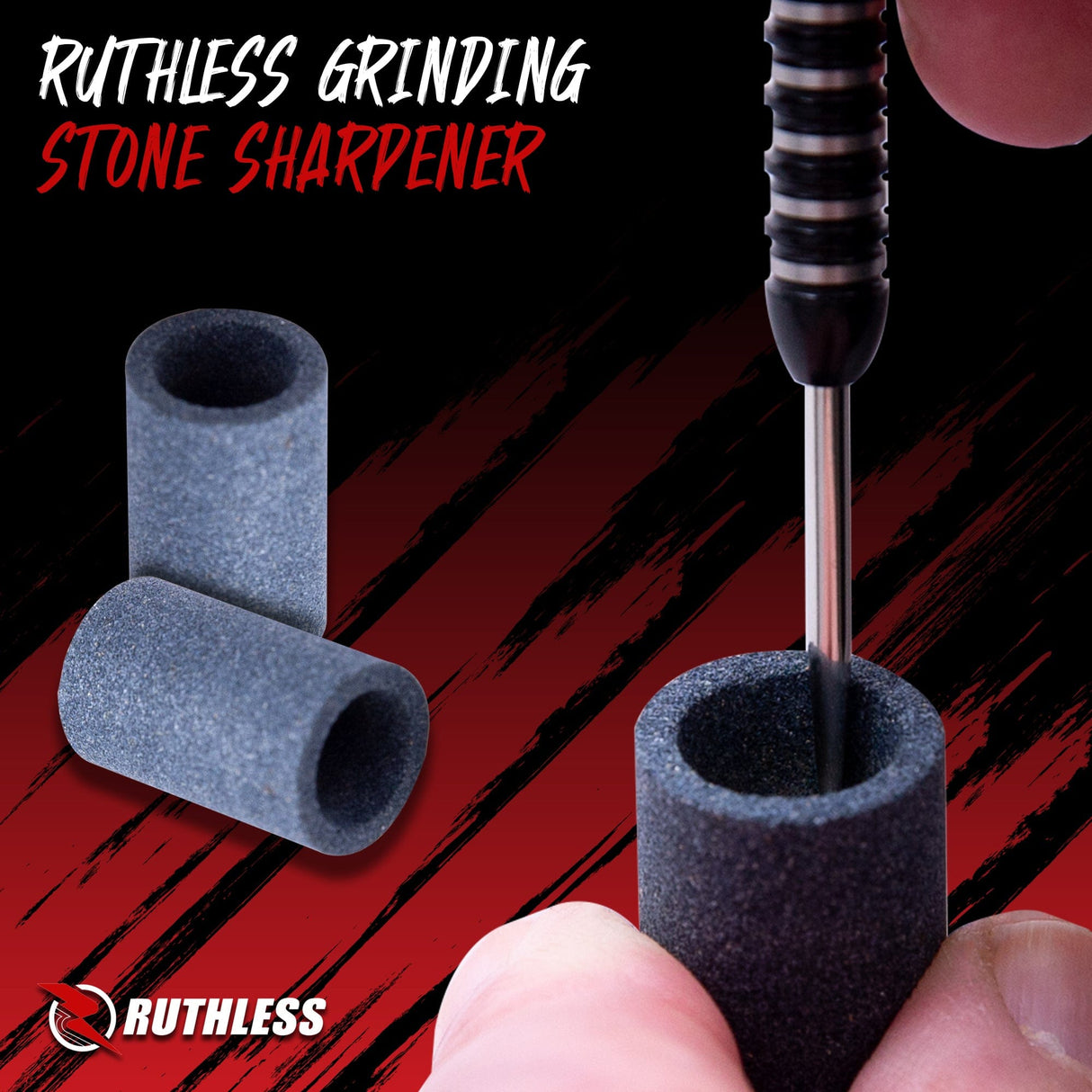 Ruthless Dart Sharpener - Mini Round Stone - Value Pack - 3 Pieces
