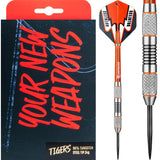 Ruthless Tigers Darts - 90% Steel Tip Tungsten - Twin Knurl - 24g 24g